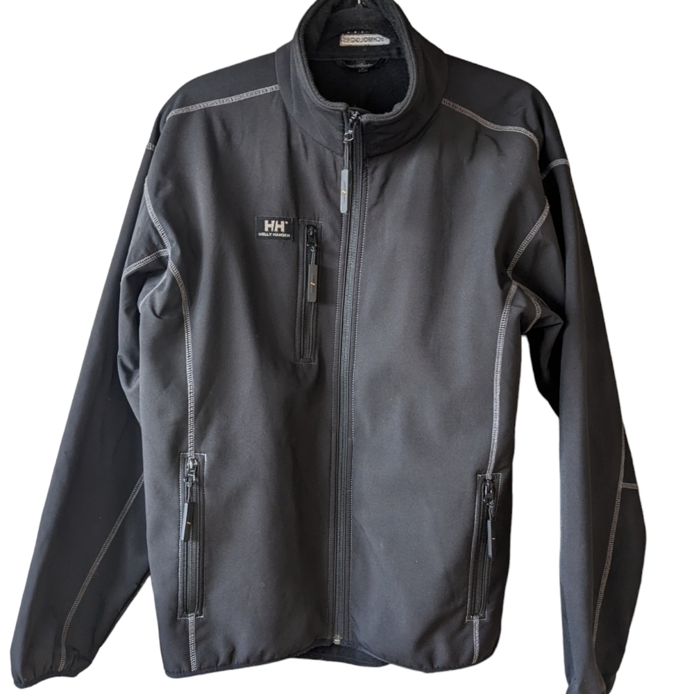 Helly Hansen work wear black work coat size Med. Back of neck has small logo